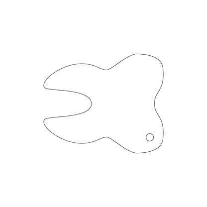 Custom Plastic 2.5" x 3.02" Tooth Shape Key Tags