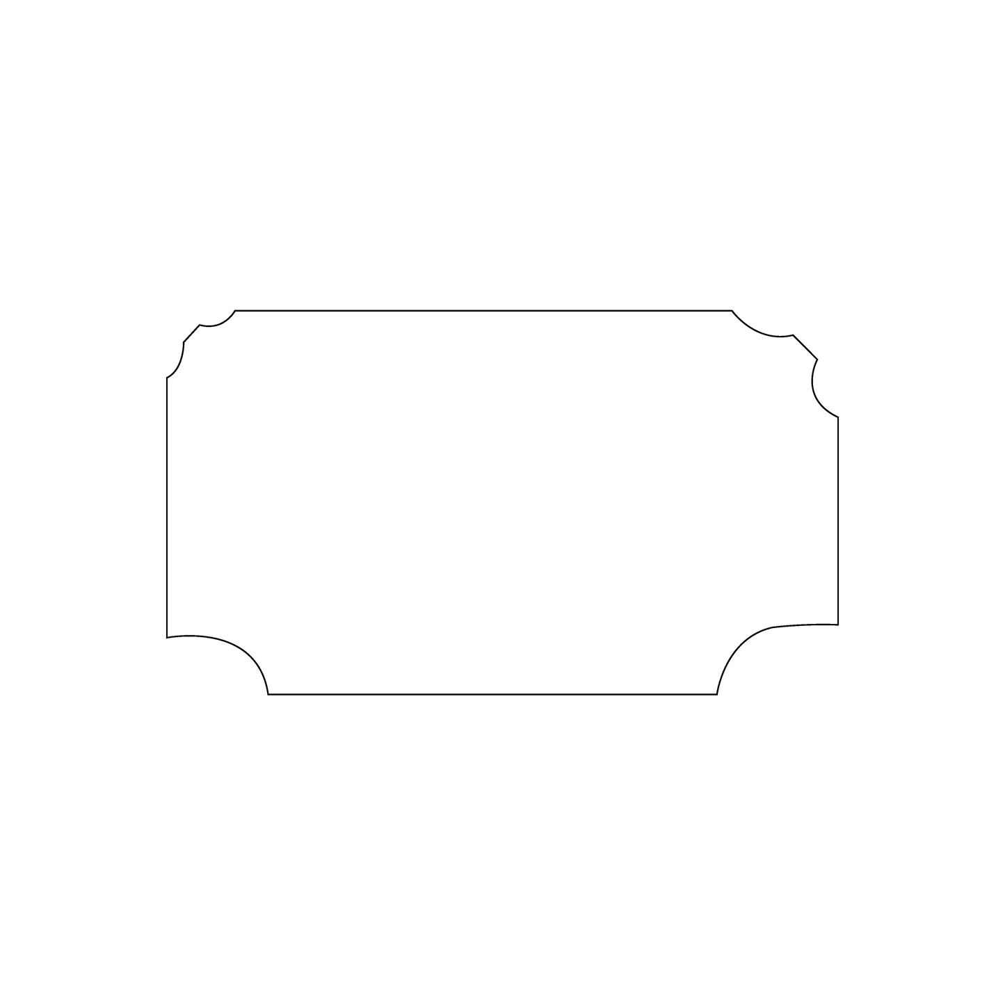 Custom Plastic 3.5" x 2" Curved and Gear Corners Cards