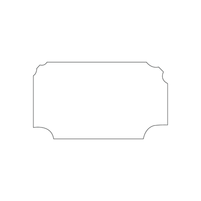 Custom Plastic 3.5" x 2" Curved and Gear Corners Cards