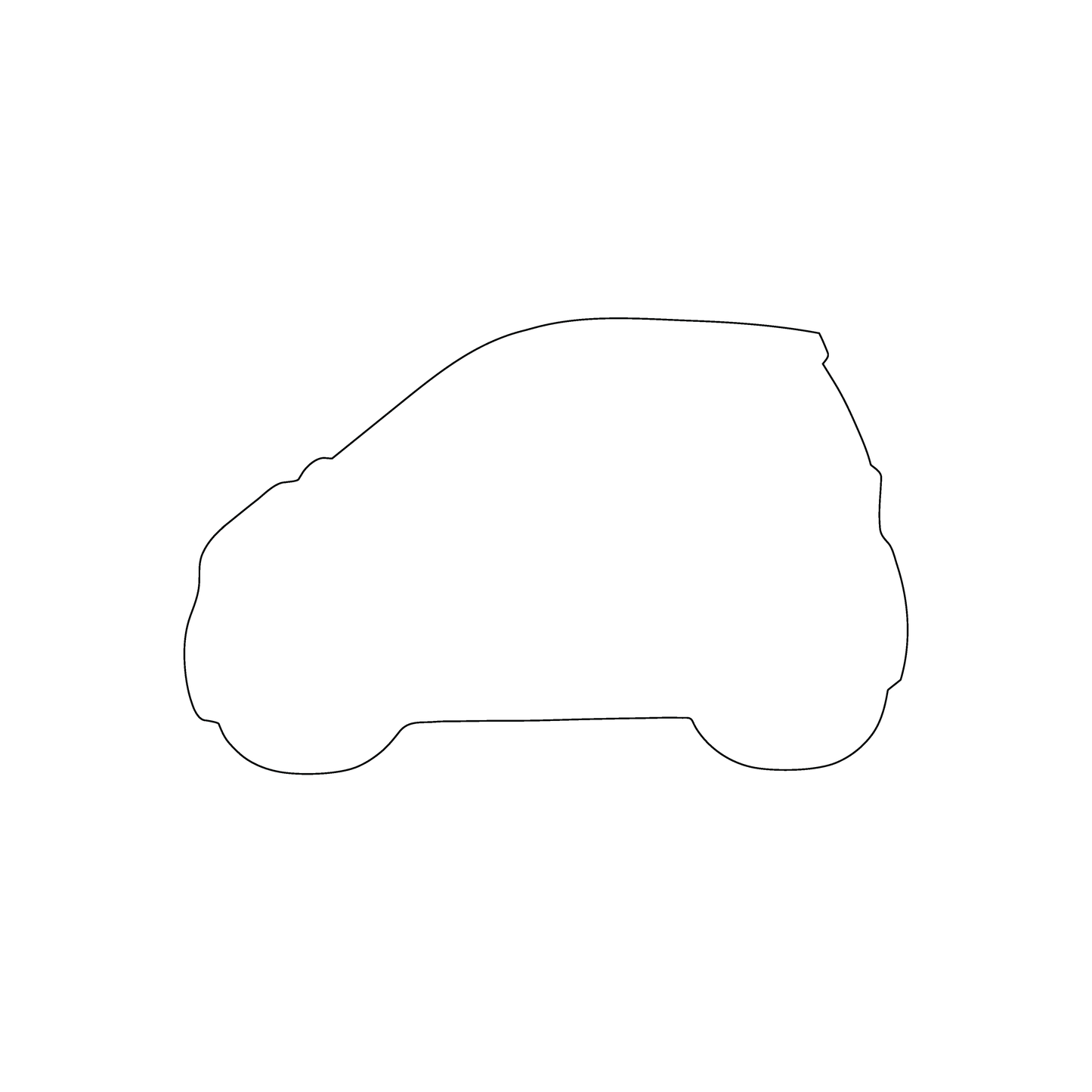 Custom Plastic 3.375" x 2.125" Smart Car Shape Cards