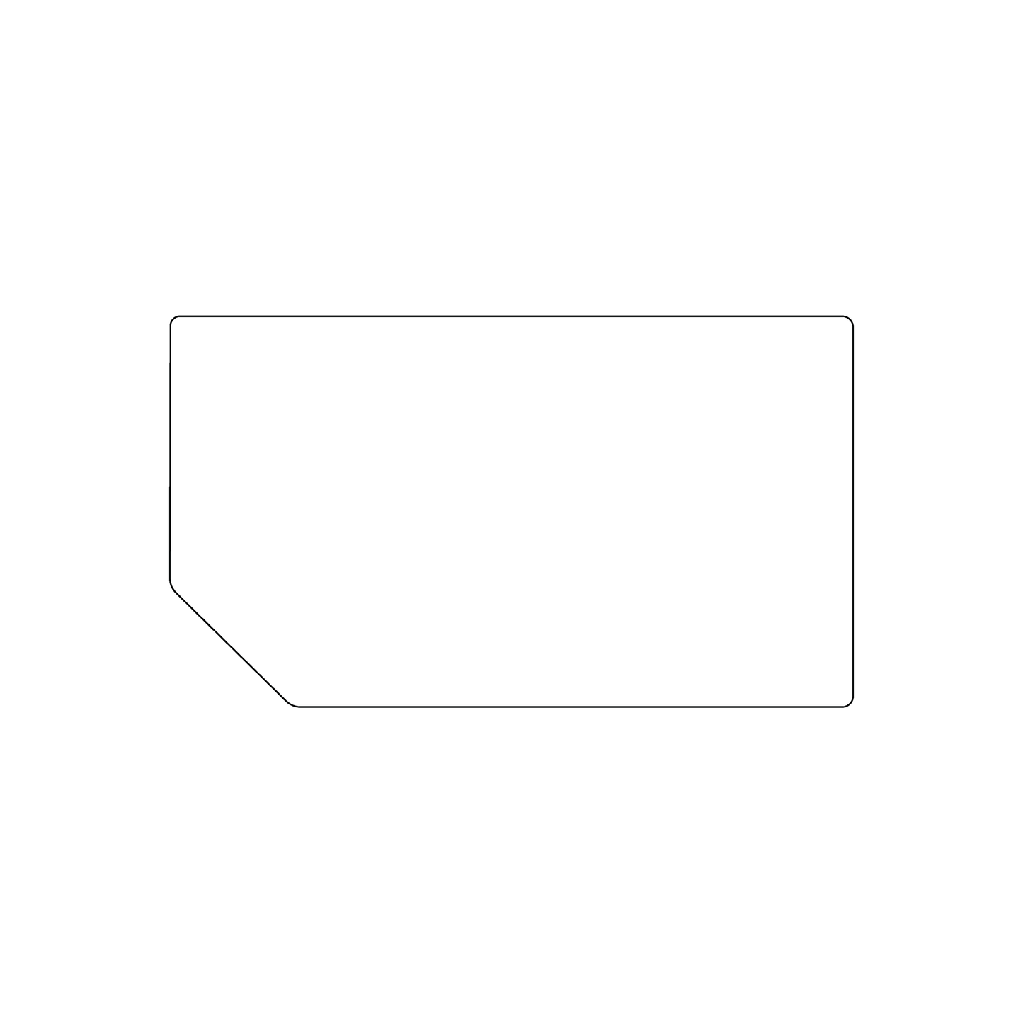 Custom Plastic 3.5" x 2" Corner Cut Out Cards