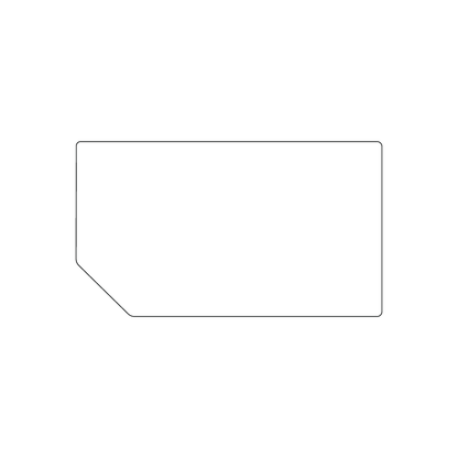 Custom Plastic 3.5" x 2" Corner Cut Out Cards
