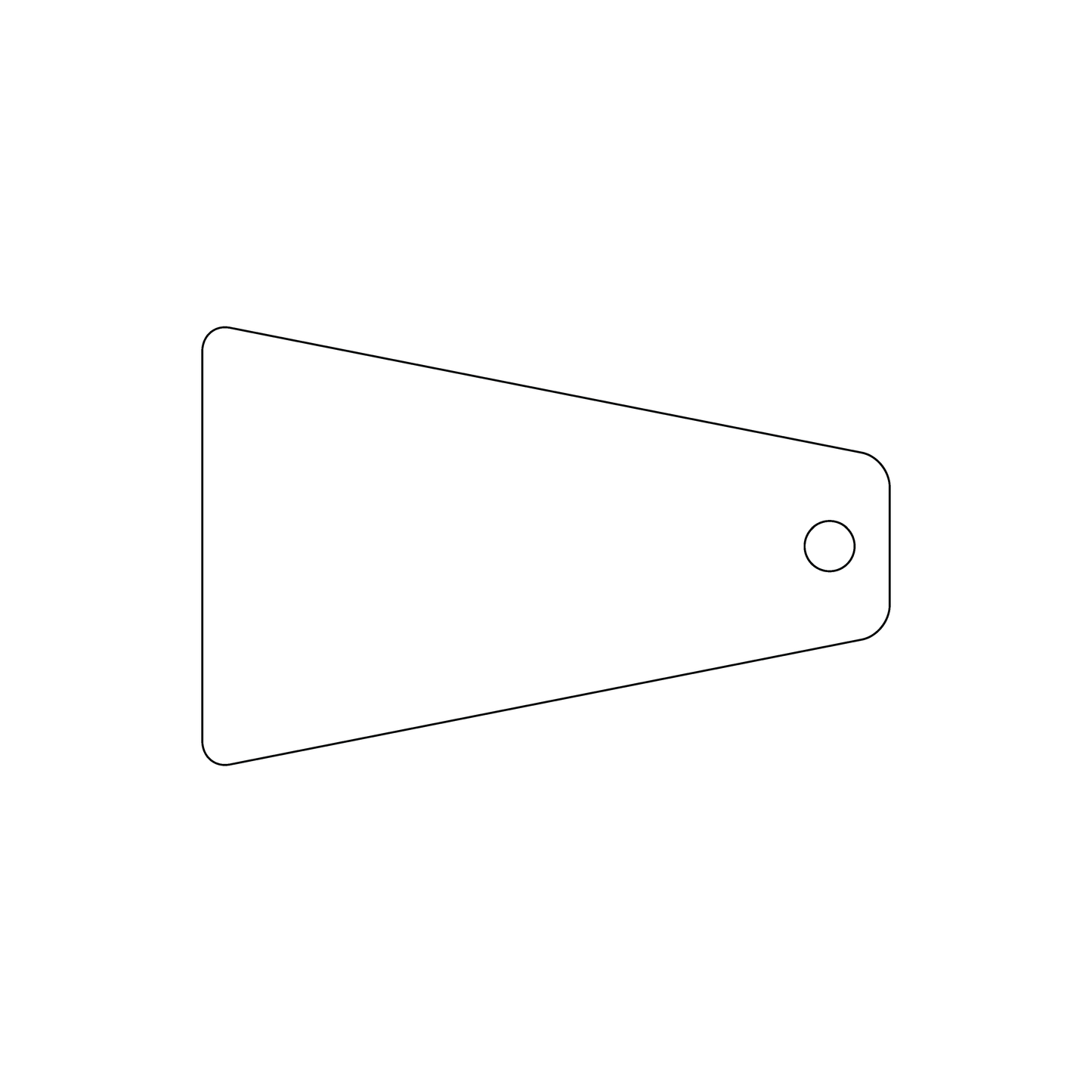 Custom Plastic 2.75" x 1.75" Triangle Key Tags