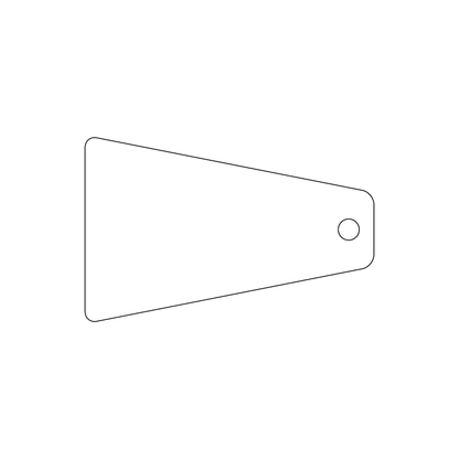 Custom Plastic 2.75" x 1.75" Triangle Key Tags