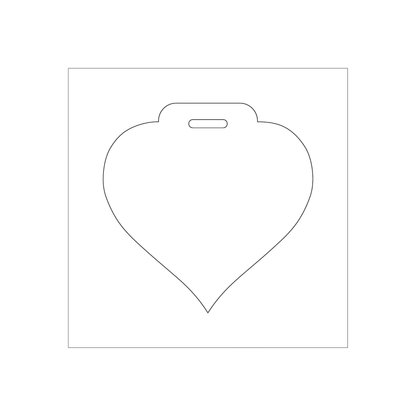 Custom Plastic 3" x 3" Heart Shape Badges