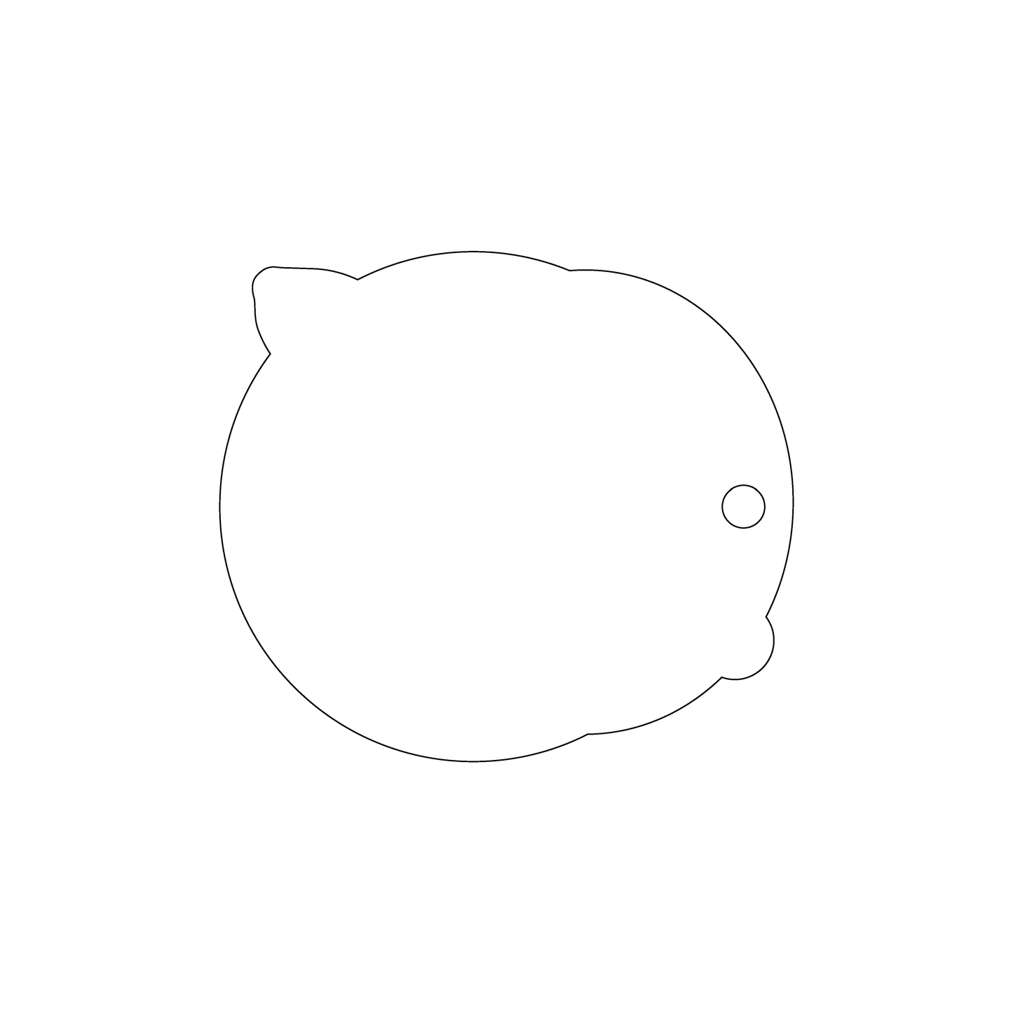 Custom Plastic 3.375" x 3" Planet Shape Tags