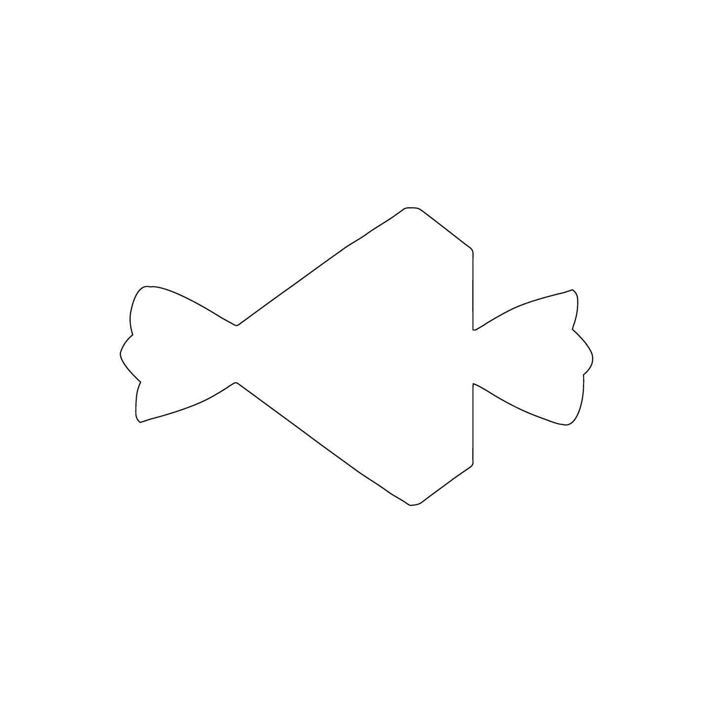 Custom Plastic 3.375" x 2.125" Candy Shape Cards