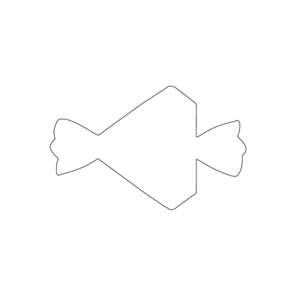 Custom Plastic 3.375" x 2.125" Candy Shape Cards