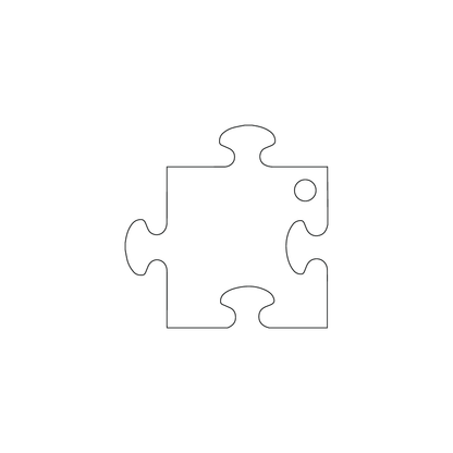 Custom Plastic 2" x 2" Puzzle Shape Key Tags