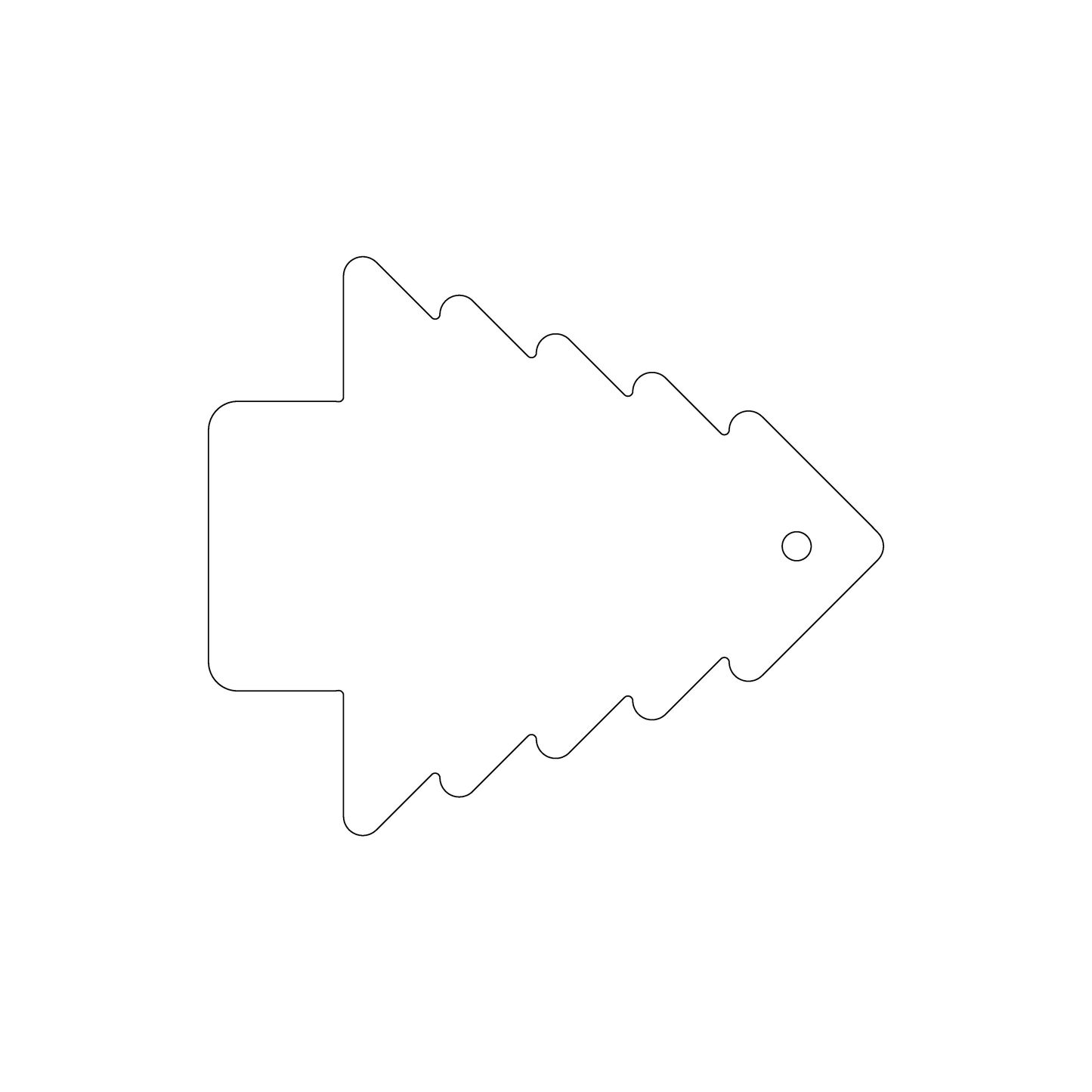 Custom Plastic 3.75" x 4.375" Tree Shape Tags