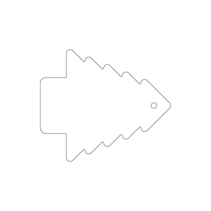 Custom Plastic 3.75" x 4.375" Tree Shape Tags