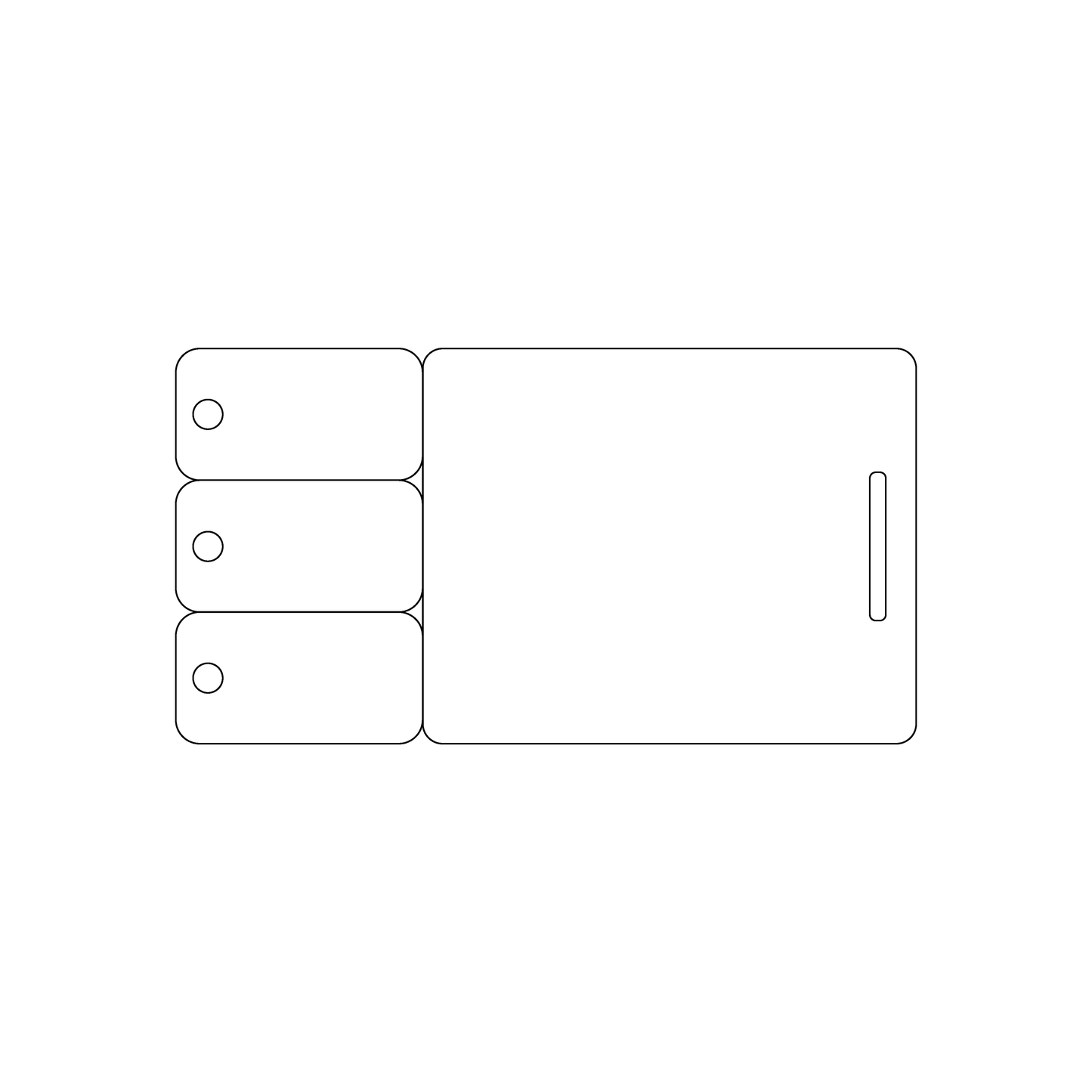 Custom Plastic 3.75" x 2" Badge and 3 Breakaway Key Tags Combo
