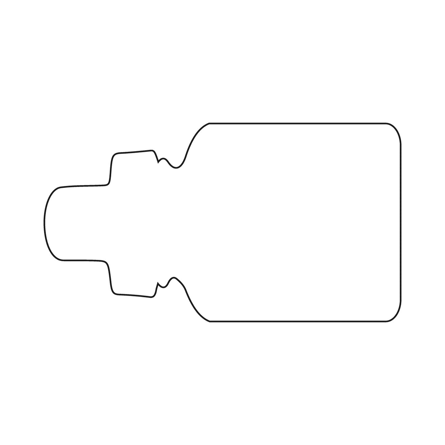 Custom Plastic 3.375" x 1.875" Dropper Bottle Shape Cards