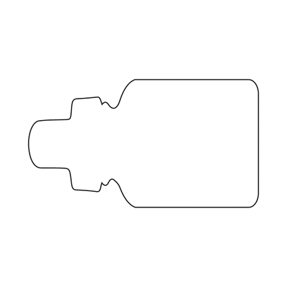 Custom Plastic 3.375" x 1.875" Dropper Bottle Shape Cards