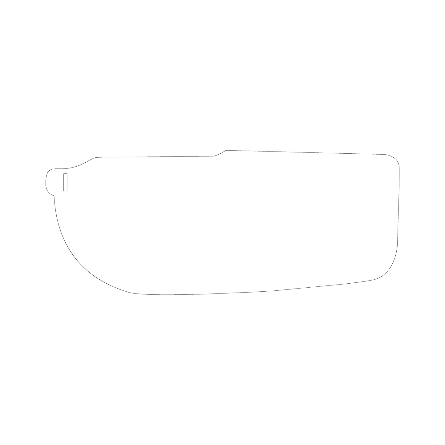 Custom Plastic 12.25" x 5" Boat Shape Signage