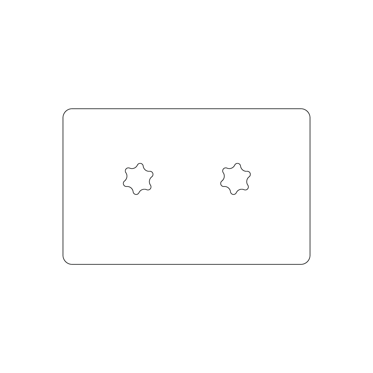 Custom Plastic 3.375" x 2.125" Cassette Tape Shape Cards