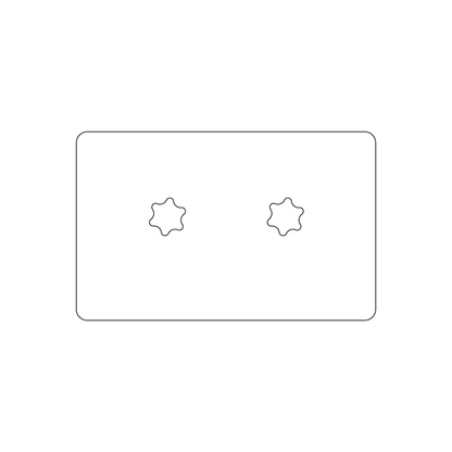 Custom Plastic 3.375" x 2.125" Cassette Tape Shape Cards
