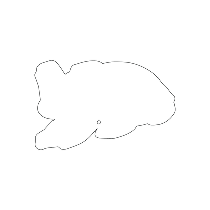 Custom Plastic 3.5" x 2.24" Fish Shape Cards