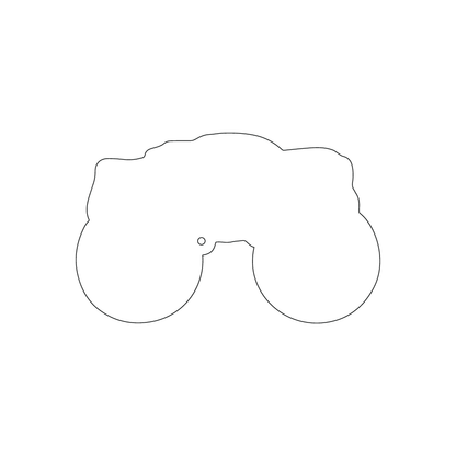 Custom Plastic 3.48" x 2.18" Monster Truck Shape Cards