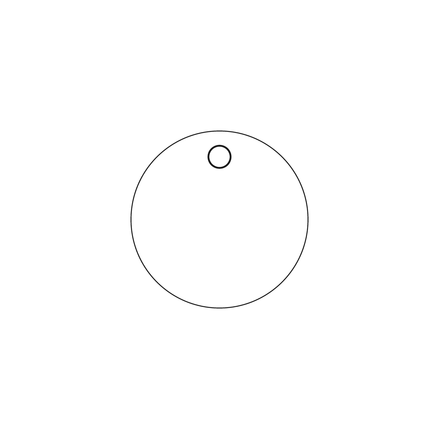 Custom Plastic 1.5" Small Circle Key Tags