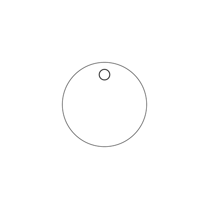 Custom Plastic 1.5" Small Circle Key Tags