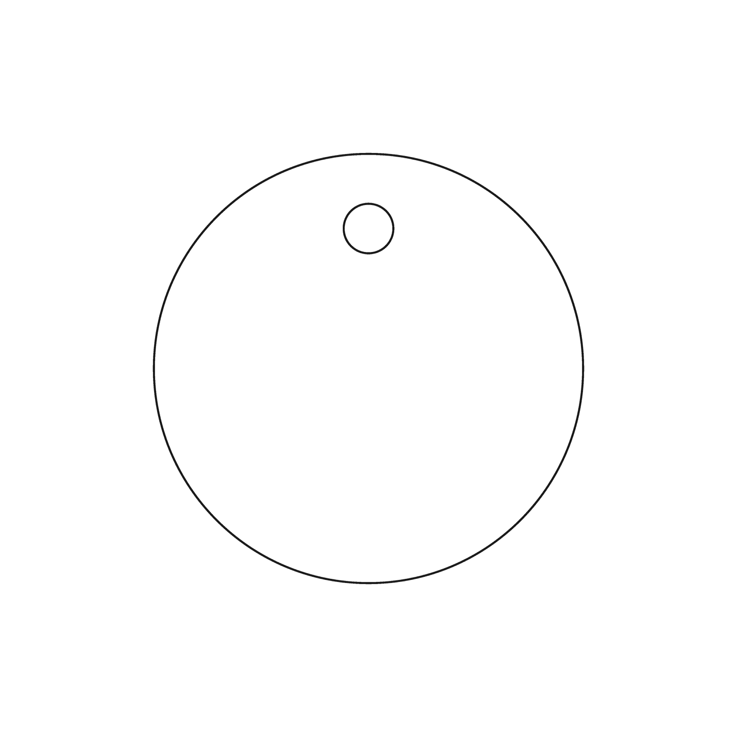 Custom Plastic 1.625" Circle Key Tags