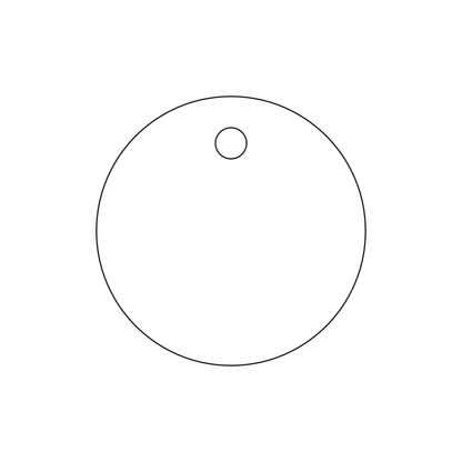 Custom Plastic 1.625" Circle Key Tags