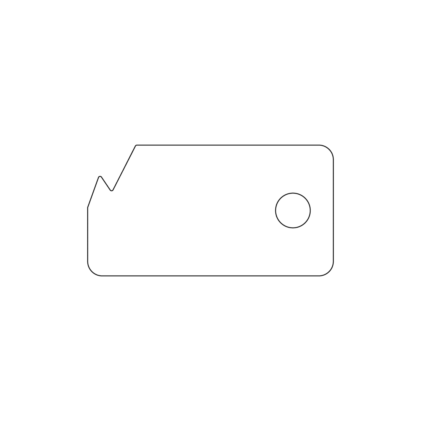 Custom Plastic 2.125" x 1.131" Chipped Key Tags