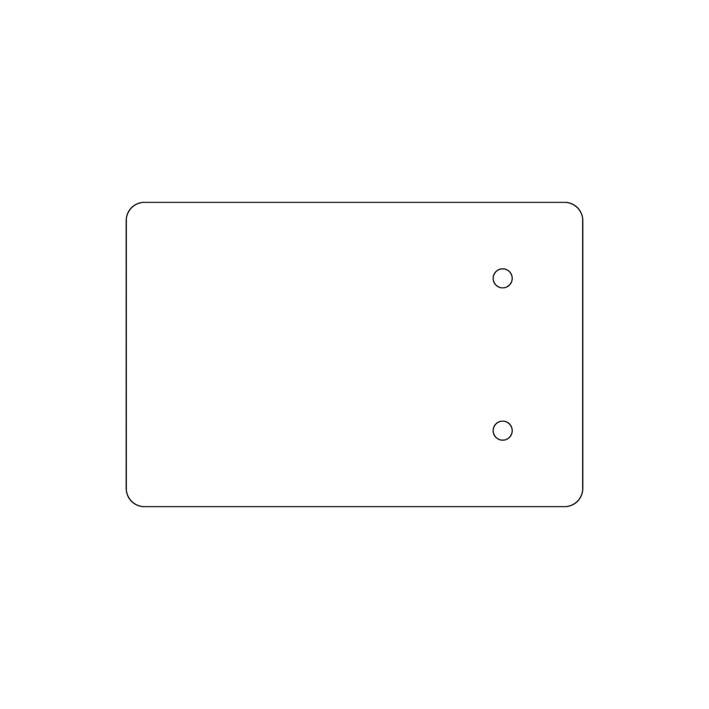 Custom Plastic 3" x 2" Two Hole Tags