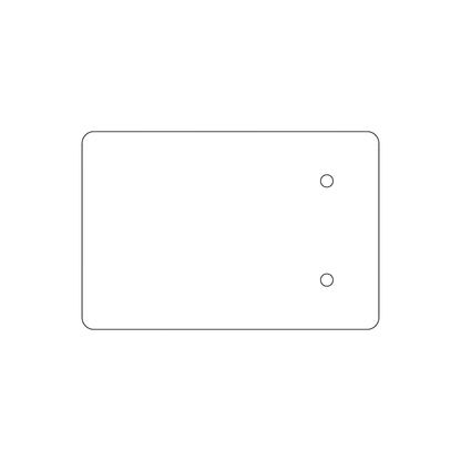 Custom Plastic 3" x 2" Two Hole Tags