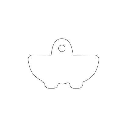 Custom Plastic 2" x 1.4" Basket Shape Key Tags