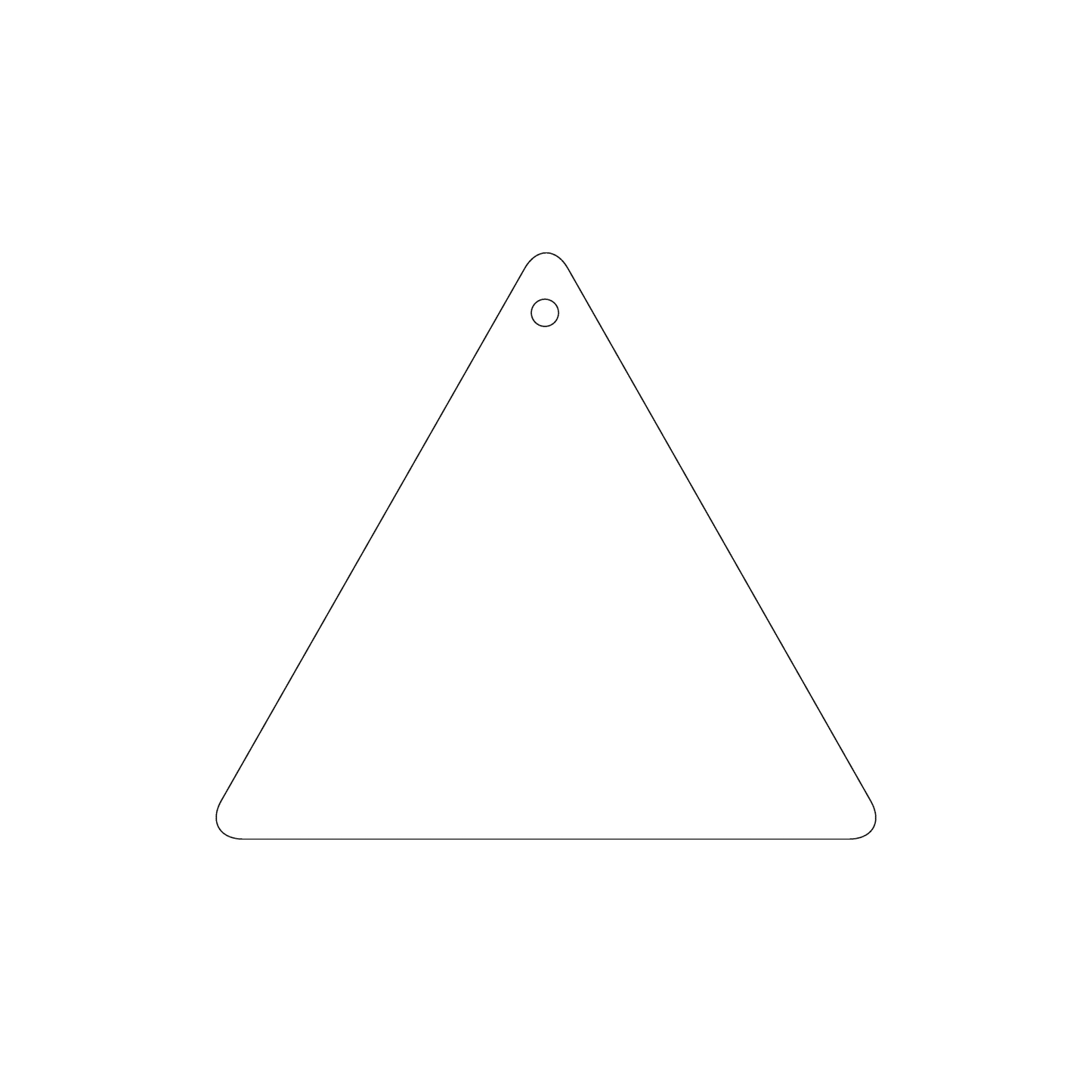 Custom Plastic 4.5" x 4" Triangle Tags