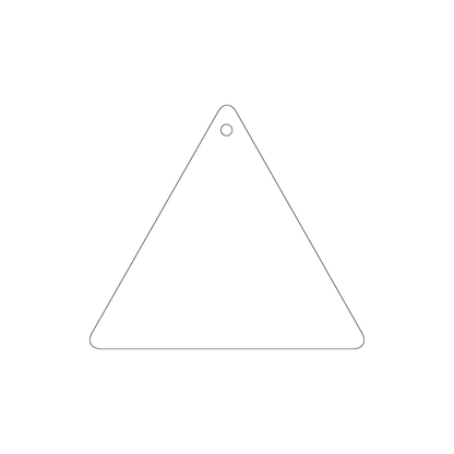 Custom Plastic 4.5" x 4" Triangle Tags