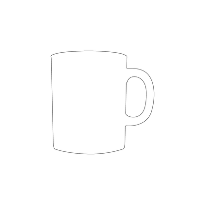 Custom Plastic 3" x 3" Mug Shape Cards