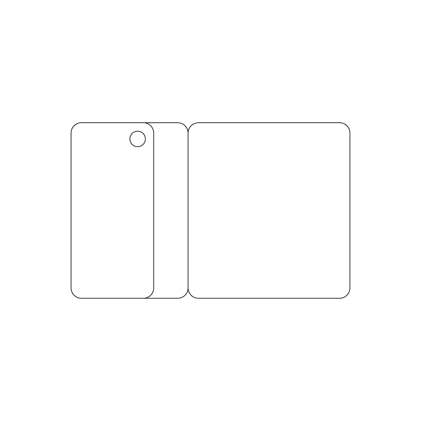Custom Plastic 3.375" x 2.125" Key Tag and Card Breakaway Combo