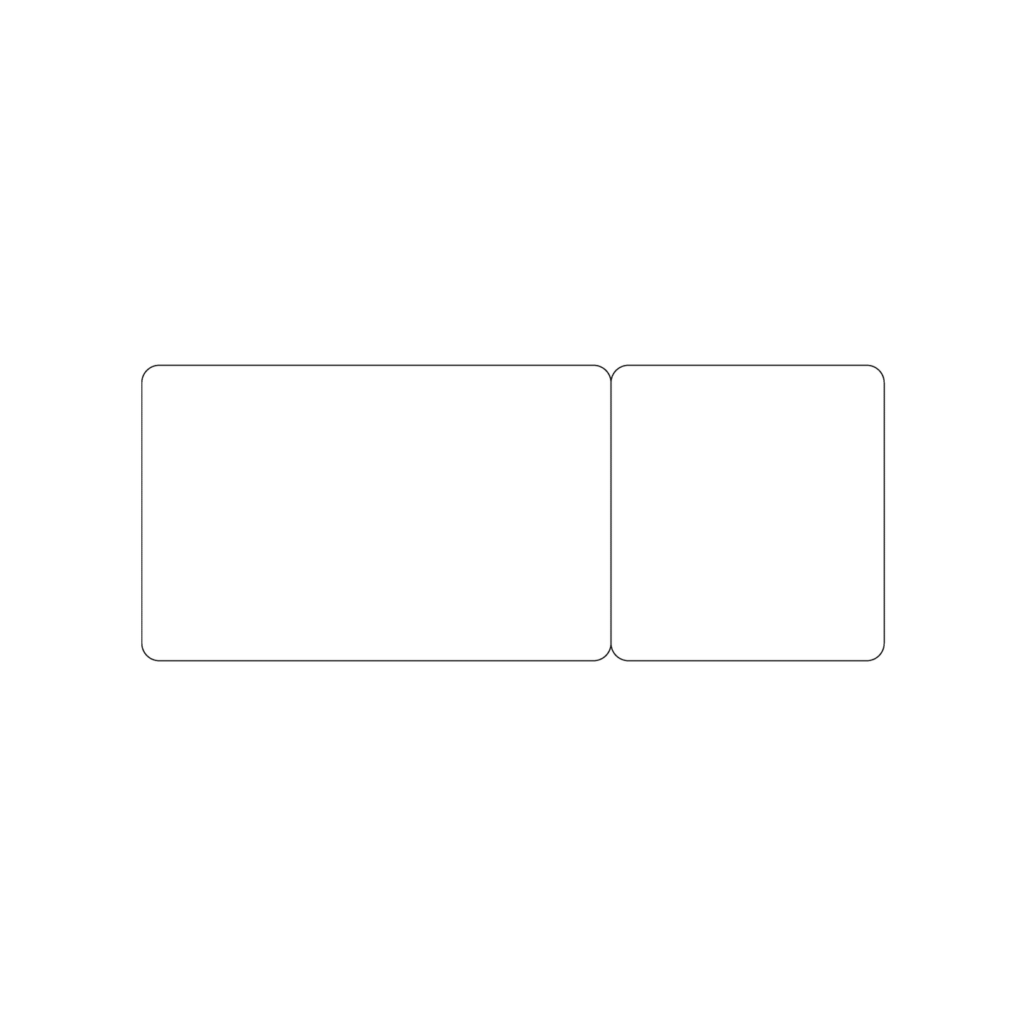 Custom Plastic 3.375" x 2.125" Card and Square Card Combo