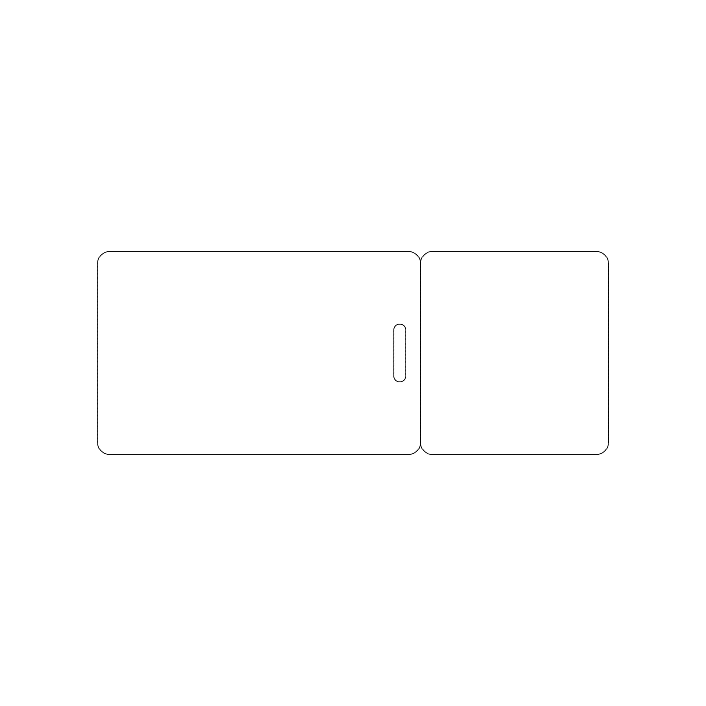 Custom Plastic 3.375" x 2.125" Badge and Square Card Combo