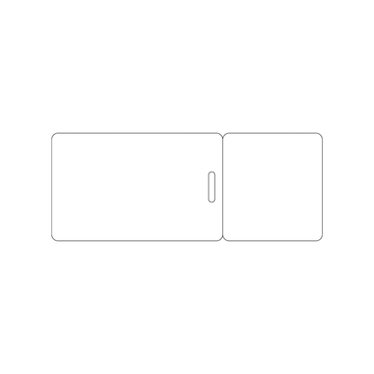 Custom Plastic 3.375" x 2.125" Badge and Square Card Combo