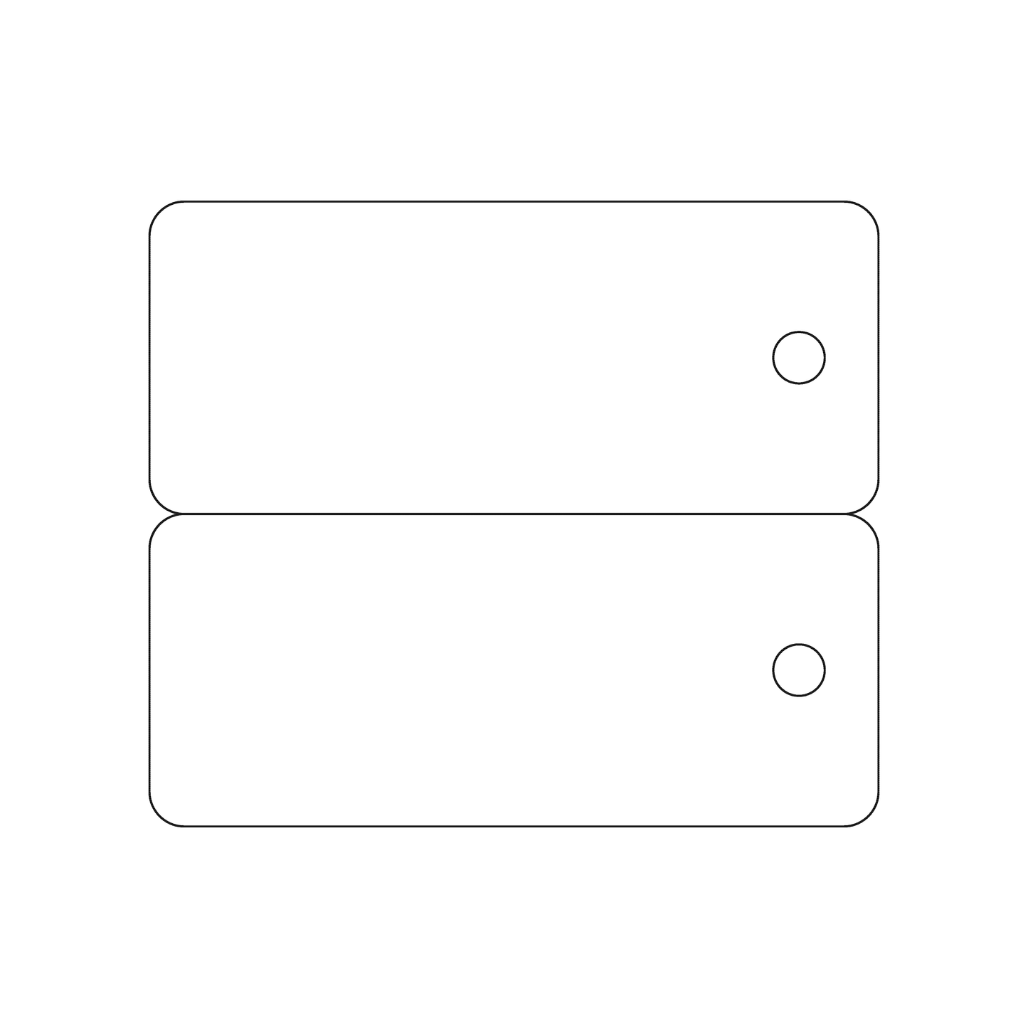 Custom Plastic 2.625" x 2.25" Two Punch-Out Key Tag Combo