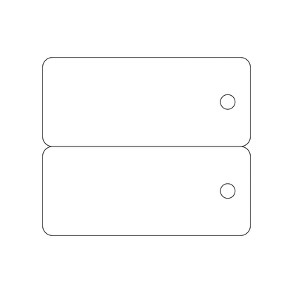 Custom Plastic 2.625" x 2.25" Two Punch-Out Key Tag Combo