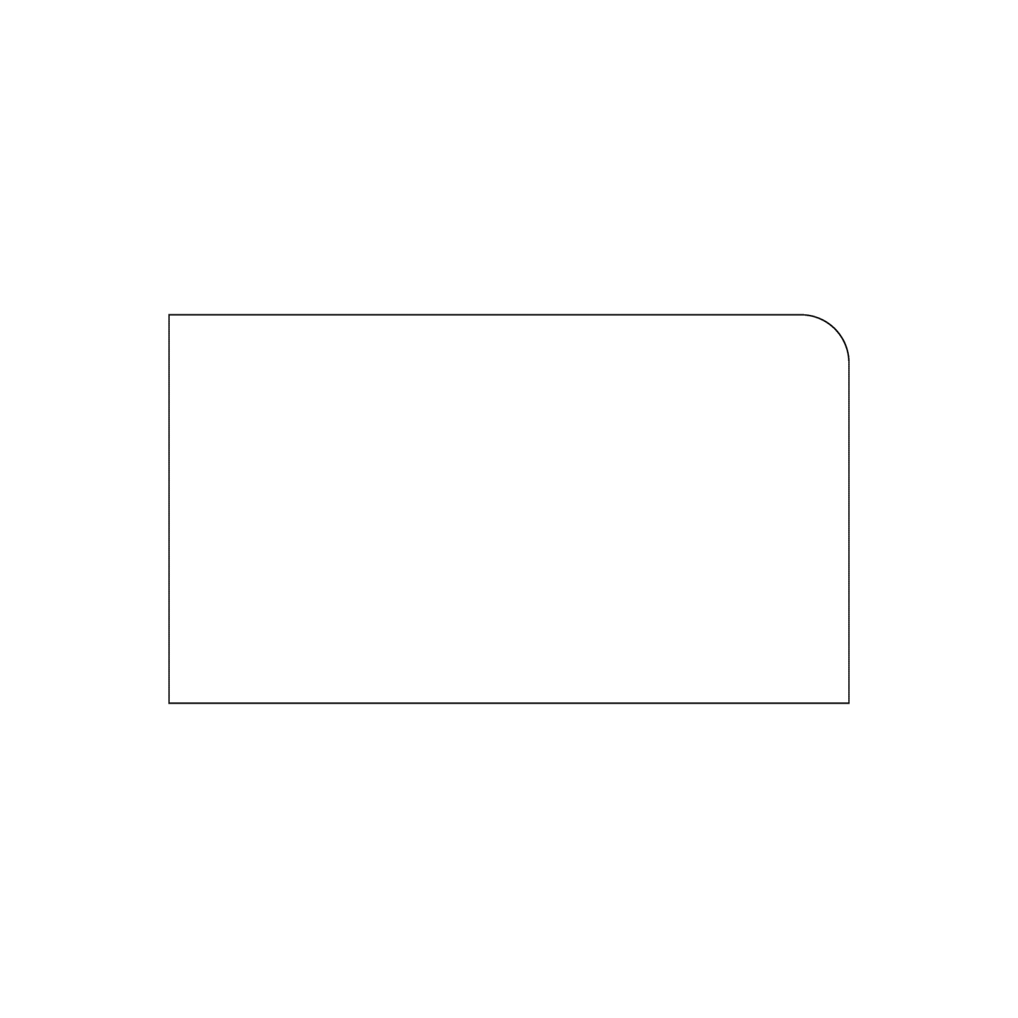 Custom Plastic 3.5" x 2" One Round Corner Cards