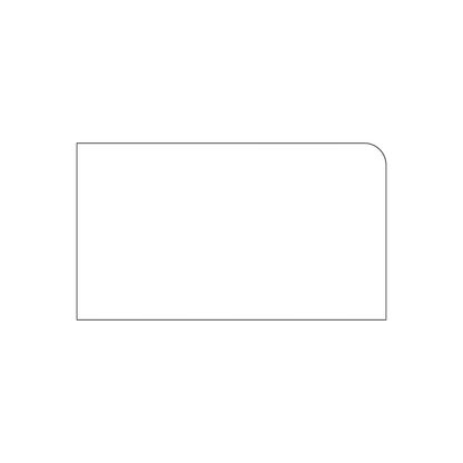 Custom Plastic 3.5" x 2" One Round Corner Cards