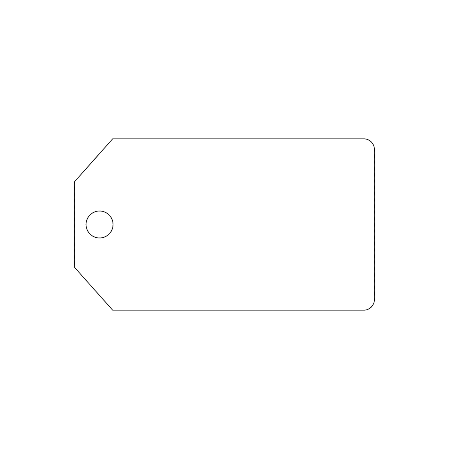 Custom Plastic 3.5" x 2" Price Tags