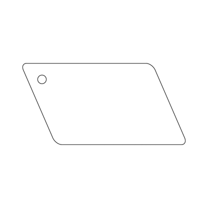 Custom Plastic 2.5" x 1.25" Parallelogram Key Tags