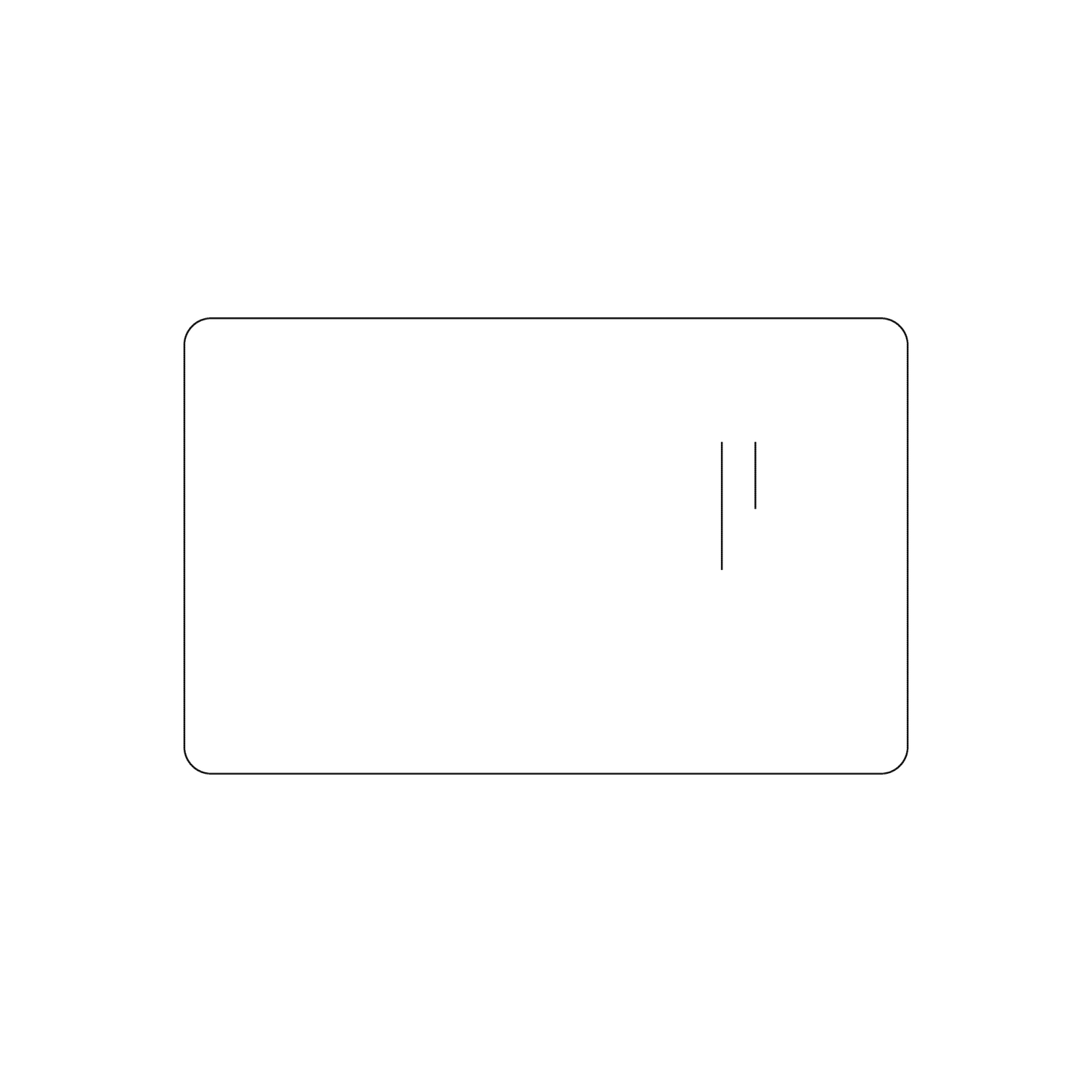 Custom Plastic 3.375" x 2.125" H Punch-Out Cards