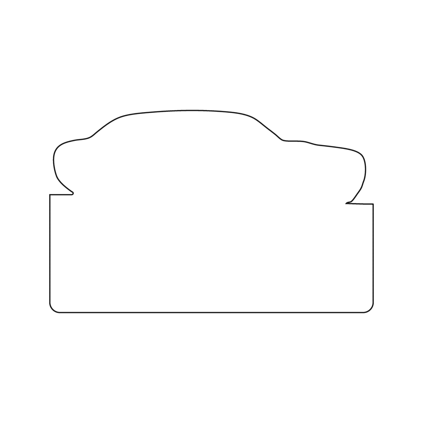 Custom Plastic 4" x 2.5" Car Shape Cards
