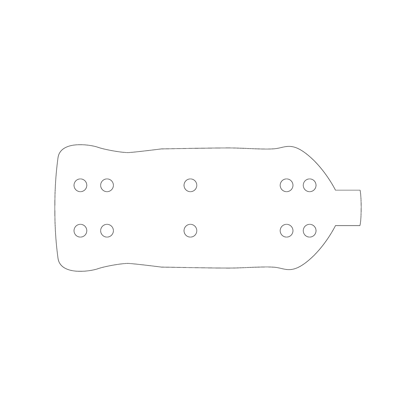 Custom Plastic 2.48" x 6" Bottle Shape Tags with Holes