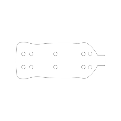 Custom Plastic 2.48" x 6" Bottle Shape Tags with Holes