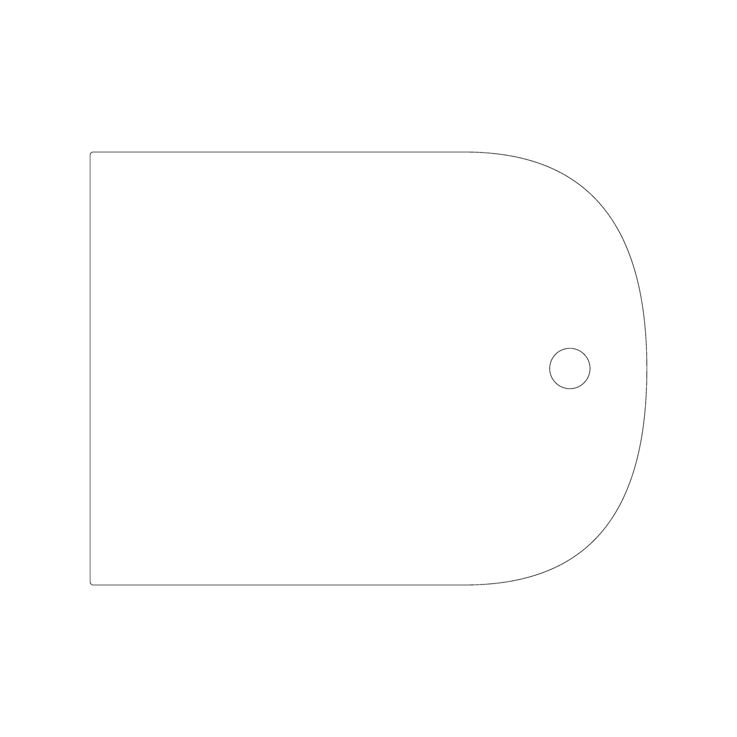 Custom Plastic 9" x 7" Rounded Hanging Display Signage