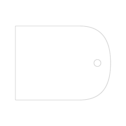 Custom Plastic 9" x 7" Rounded Hanging Display Signage